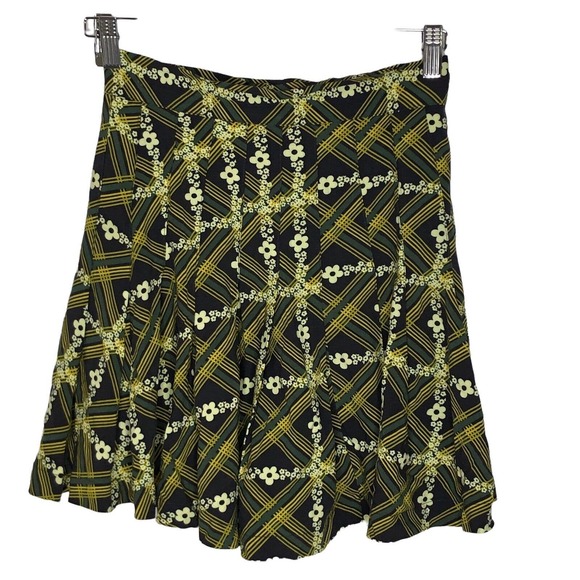 NWT Urban Outfitters Womens Emerson Print Pleated Mini Skirt Size XS Wrap - Picture 4 of 10